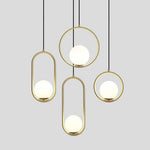 Mila Brass Pendant Swag Light – Hand-Blown Glass & Brass Hanging Lamp