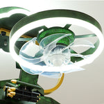 Aviator LED Ceiling Fan with Light for Kids' Rooms, Modern Remote Control