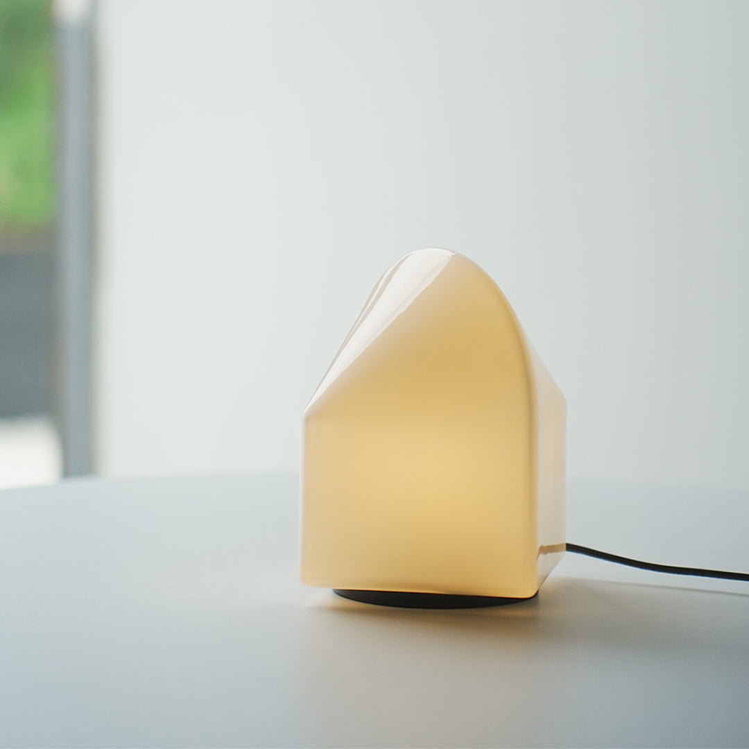 Lumina White Glass Table Lamp — Warm Ambient LED Night Light