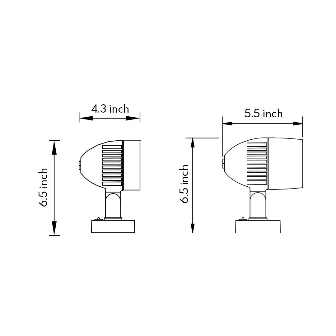 Minimalist Outdoor LED Spotlights with Adjustable Warm Light