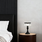 Nordic Minimalist Forged Iron Table Lamp with Acrylic Shade, Dimmable LED