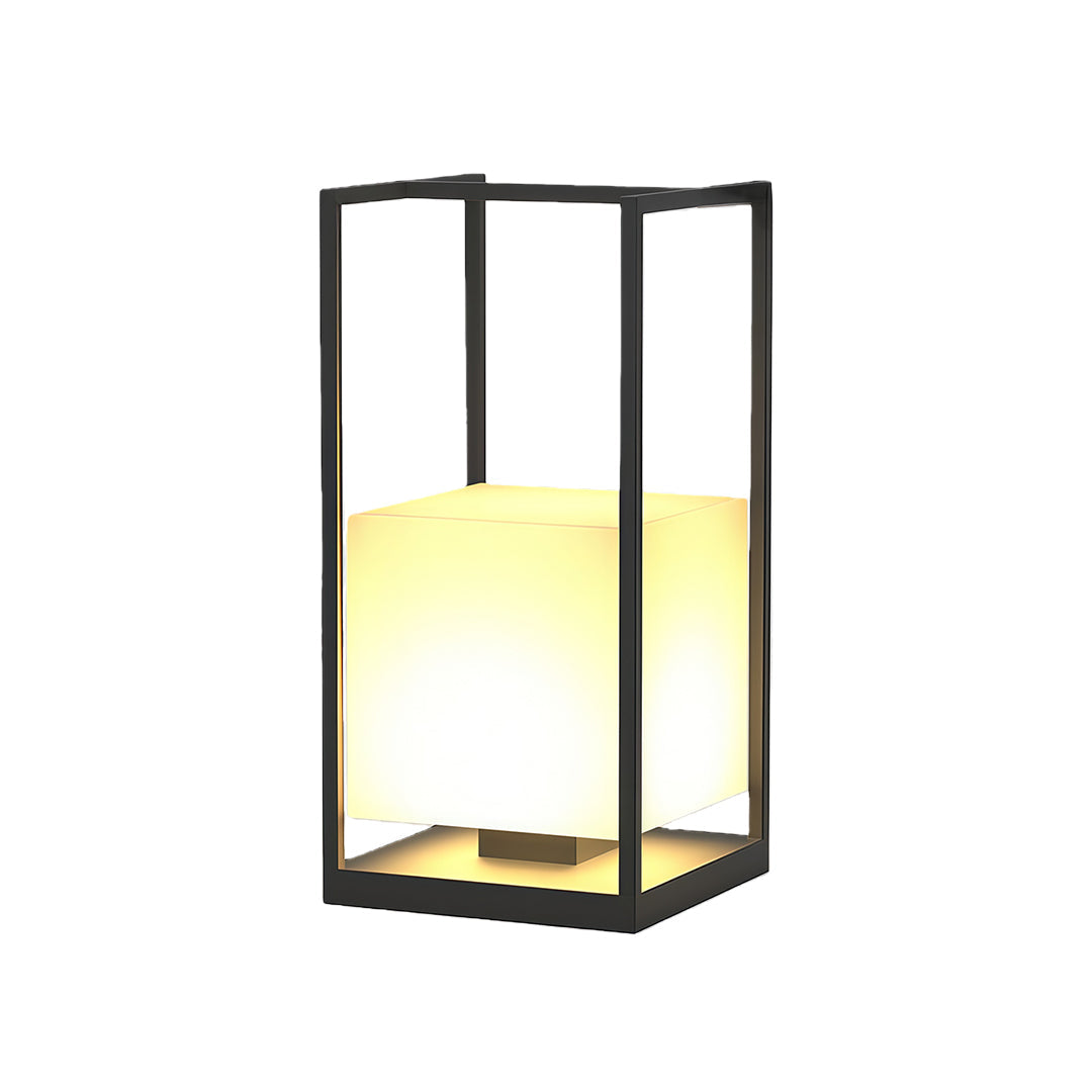 Modern Outdoor Lantern with Solar & Hardwired Options
