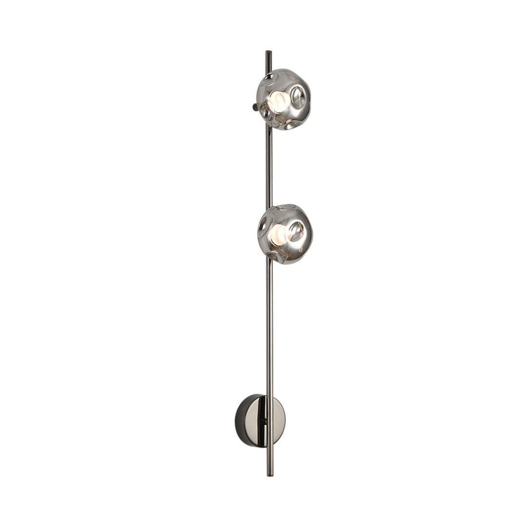 Modern Linear LED Wall Sconce with Pleated Glass Shade