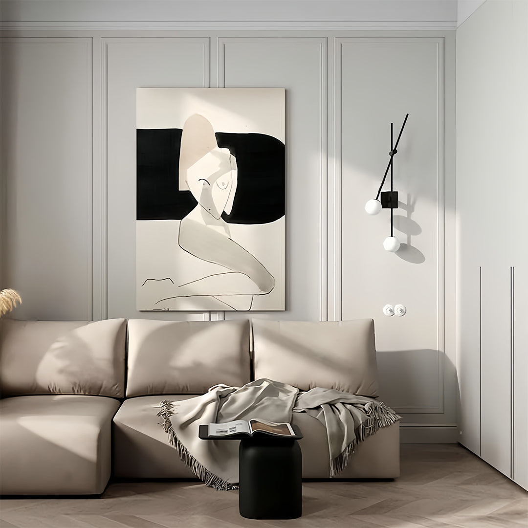 Linear Double Wall Sconce in Iron and Glass, Modern Minimalist Lighting