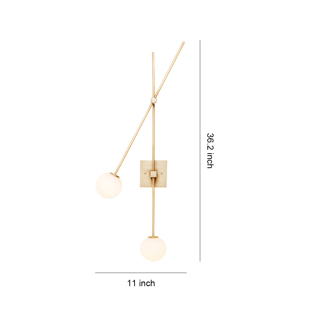 Linear Double Wall Sconce in Iron and Glass, Modern Minimalist Lighting