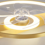 Aurelia Minimalist Ceiling Fan with Integrated LED Light in Black or Gold