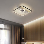 Aurelia Minimalist Ceiling Fan with Integrated LED Light in Black or Gold
