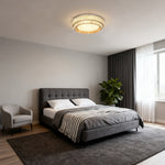 Lumina Crystal Flush Mount Ceiling Light – Full Spectrum LED, Chrome & Stainless Steel