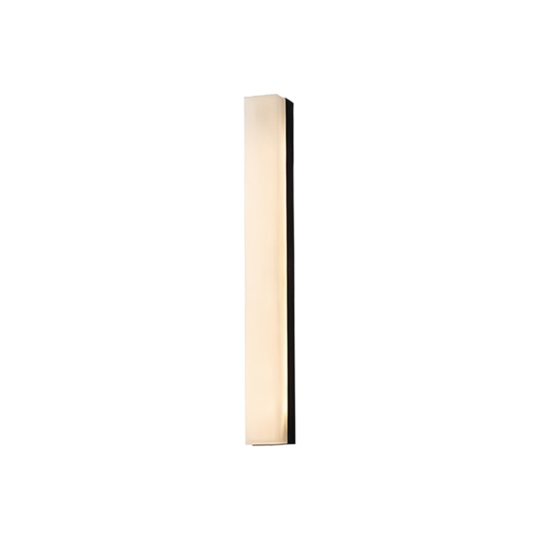 Hammered Copper Linear Wall Sconce with Marble Shade – Modern Minimalist LED Lighting