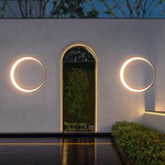 Minimalist Creative Outdoor Round Moon Led Waterproof Exterior Wall Sconces