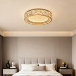 Aurelia Crystal Flush Mount Ceiling Light in Champagne Gold