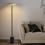 Lumina Floor Lamp – Modern LED Uplight with Marble Base and Acrylic Shade