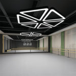 Aurelia Triangular LED Chandelier in Matte Black