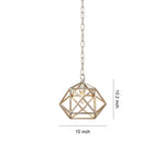 Aurelia Gold Geometric Pendant Light with Adjustable Chain