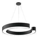 Geometric LED Pendant Light in Matte Black with Frosted Acrylic Shade