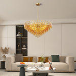 Modern Glass Pendant Chandelier 8-Light 10-Light American Luxury Ceiling Light
