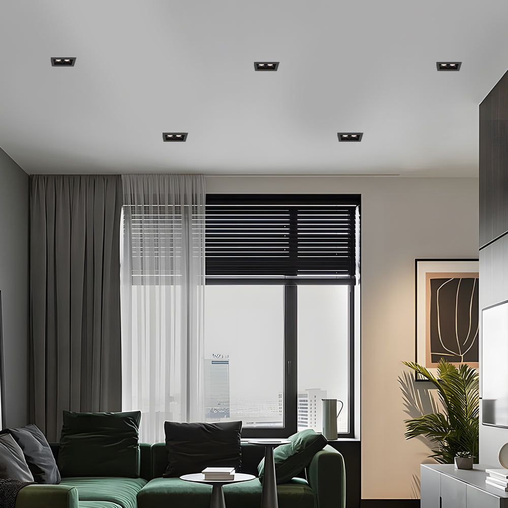 Linear Recessed LED Ceiling Spotlights, Modern Minimalist Architectural Lighting