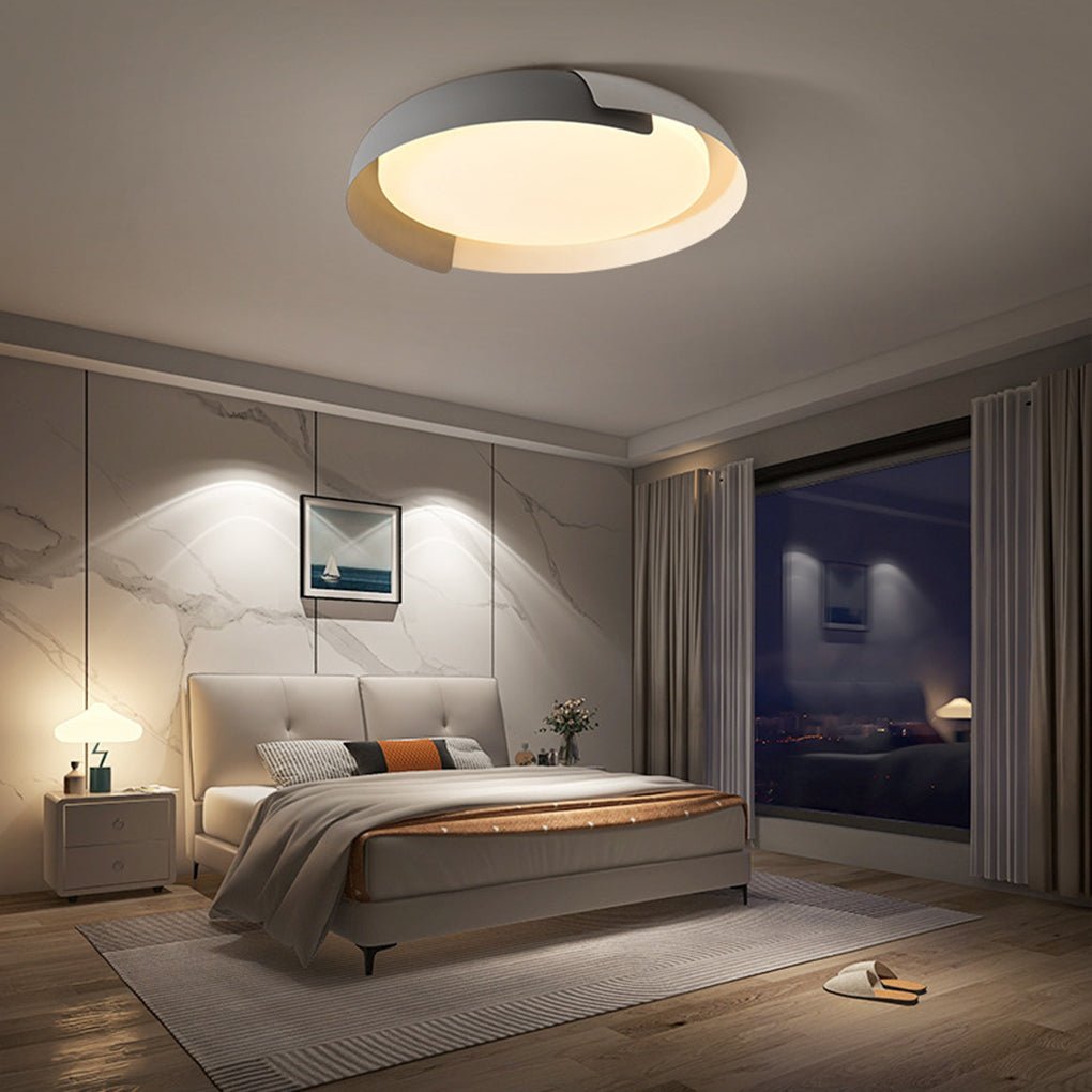 Minimalist Led Stepless Dimming Personality Round Ceiling Light For Bedroom