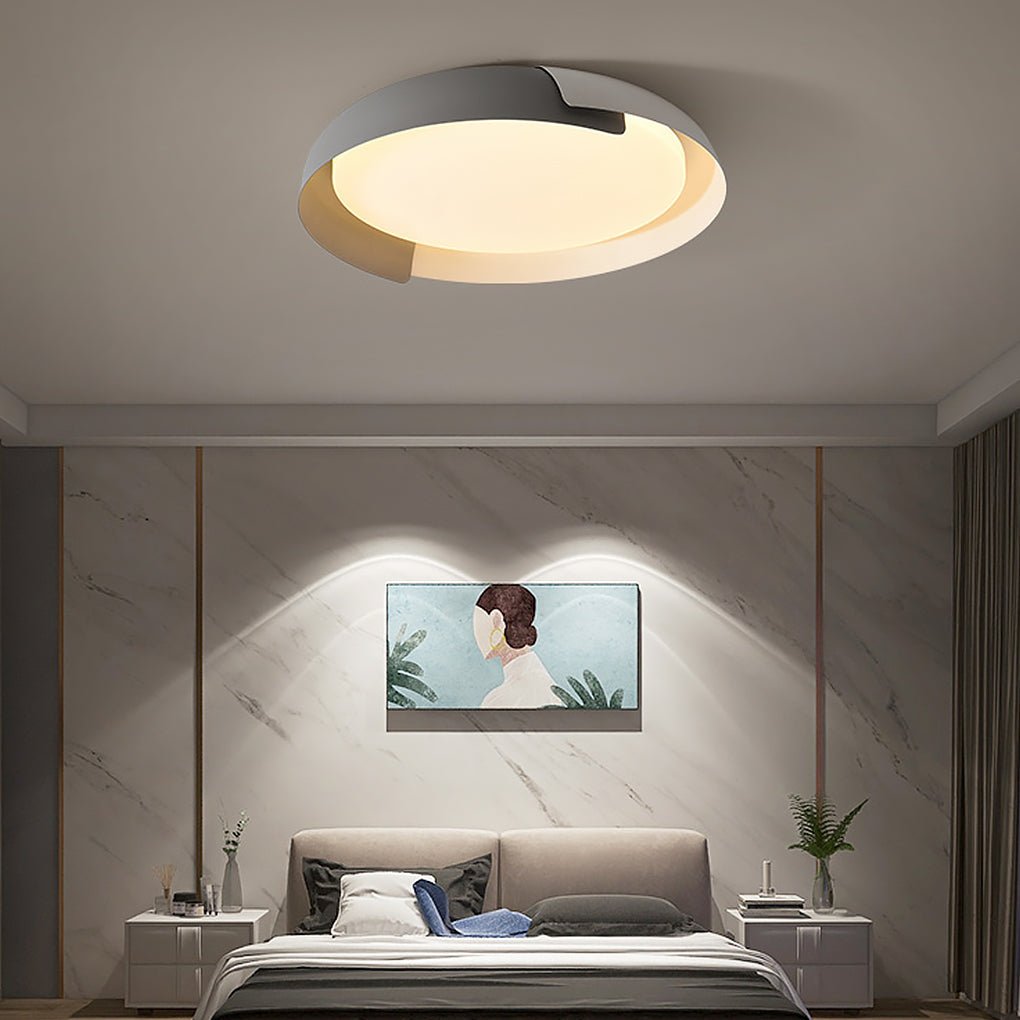 Minimalist Led Stepless Dimming Personality Round Ceiling Light For Bedroom