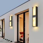 Modern Outdoor Wall Sconce with Marble Shade, IP54 Waterproof LED