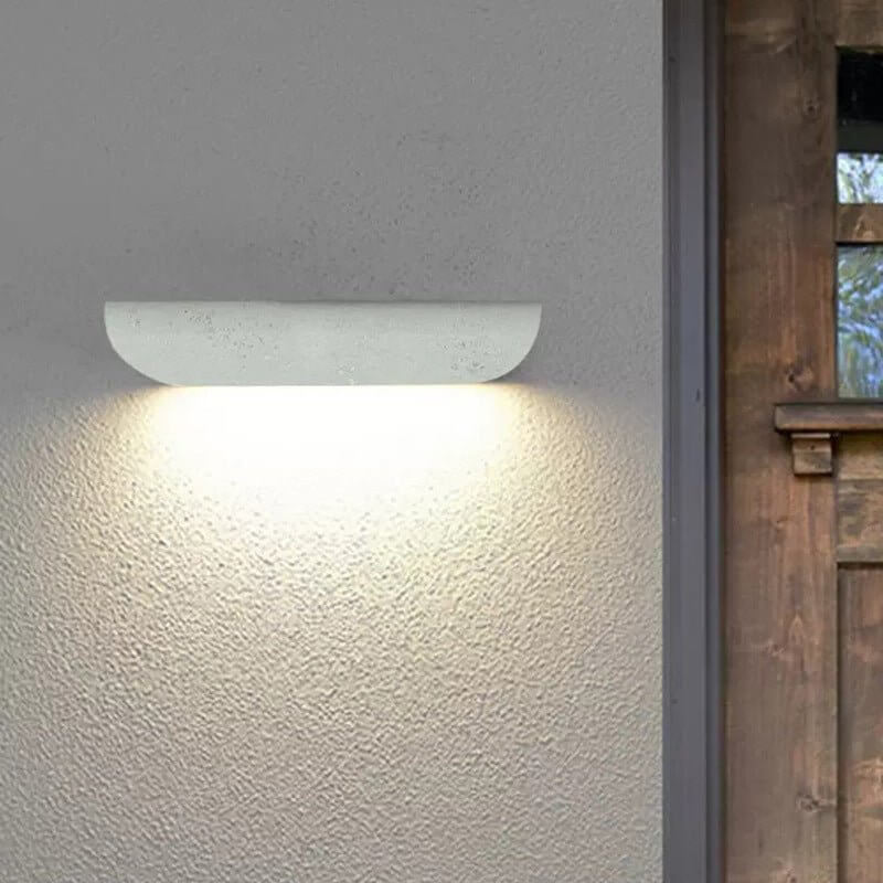 Luma Concrete LED Outdoor Wall Sconce — Minimalist Waterproof Garden & Balcony Lighting