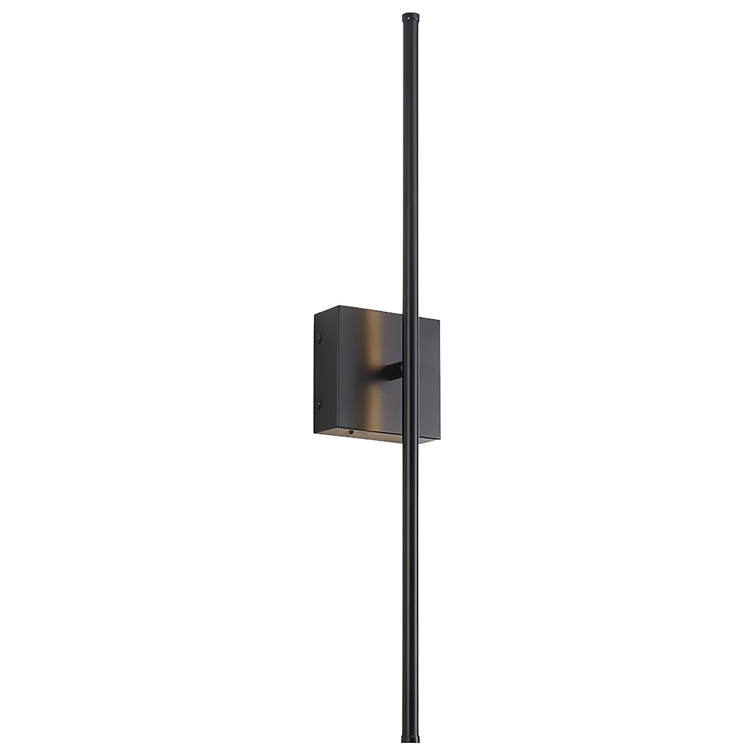Modern Black Iron Linear LED Wall Sconce with Rechargeable Battery