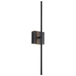 Modern Black Iron Linear LED Wall Sconce with Rechargeable Battery