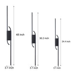Modern Black Aluminum LED Linear Wall Light for Bedroom and Living Room