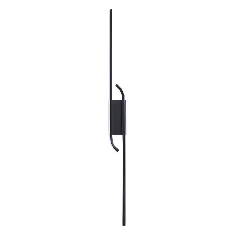 Modern Black Aluminum LED Linear Wall Light for Bedroom and Living Room