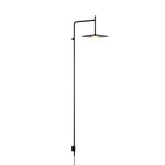 Tempo LED Swing Arm Wall Sconce in Black Metal and Glass