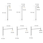 Tempo LED Swing Arm Wall Sconce in Black Metal and Glass