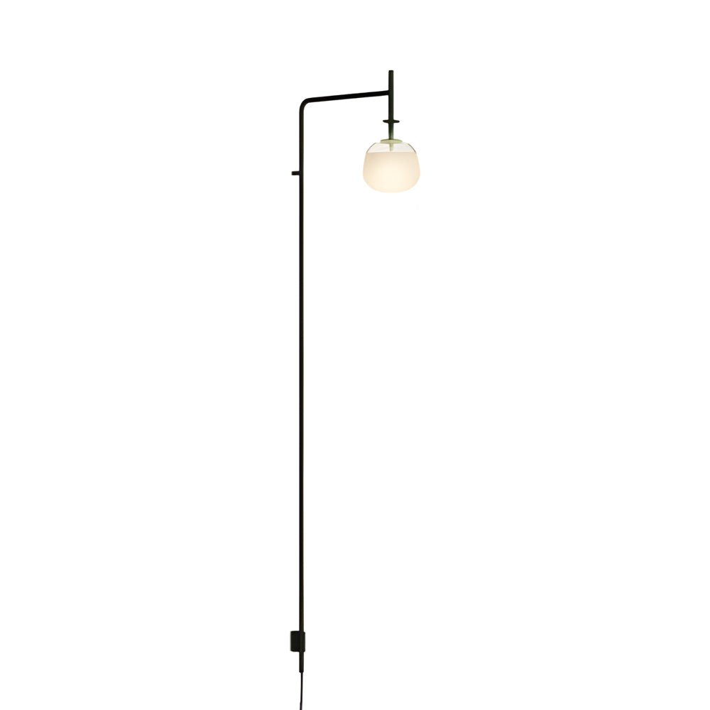 Tempo LED Swing Arm Wall Sconce in Black Metal and Glass