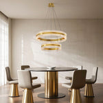Aurelia Circular LED Chandelier – Modern Minimalist Luxury Pendant Light