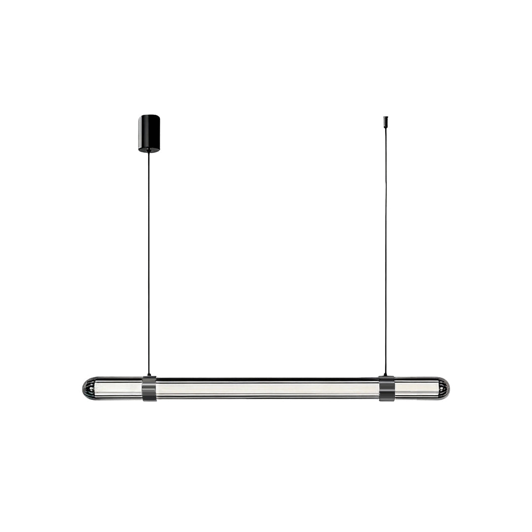 Luce Lineare Modern Italian Linear Suspension Light with Clear Glass