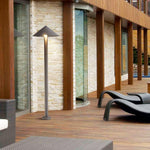 Umbrella LED Post Light for Modern Landscape and Pathway Illumination