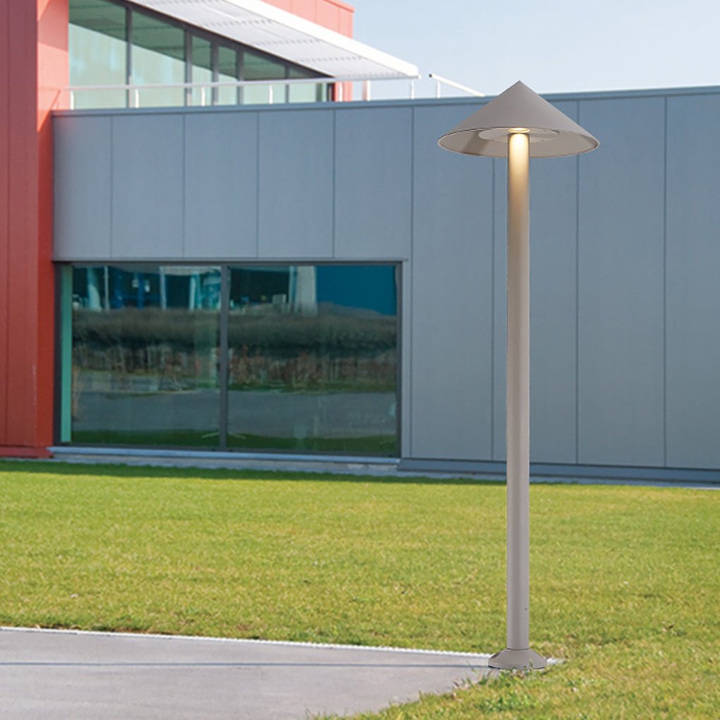 Umbrella LED Post Light for Modern Landscape and Pathway Illumination