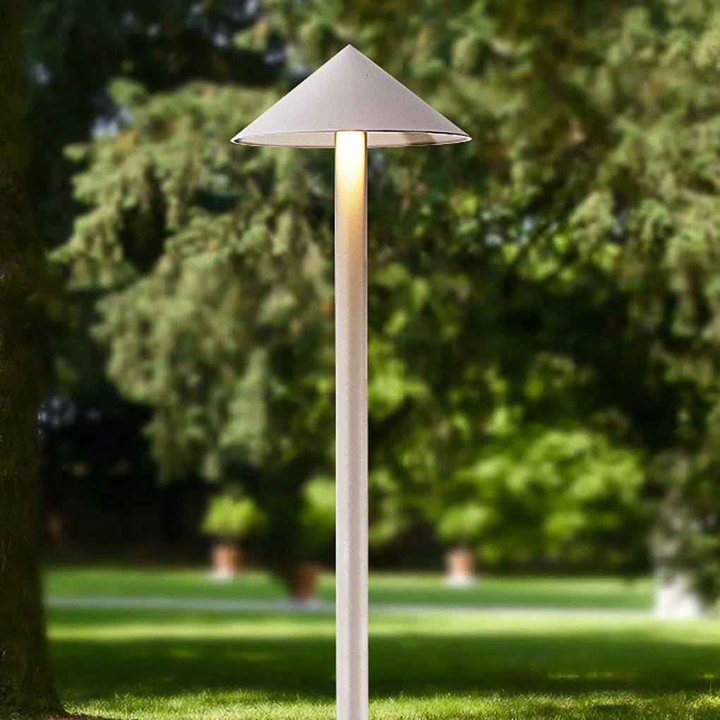 Umbrella LED Post Light for Modern Landscape and Pathway Illumination