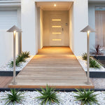Umbrella LED Post Light for Modern Landscape and Pathway Illumination
