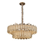 Lumina Crystal Chandelier in Champagne Gold with Adjustable LED Lighting