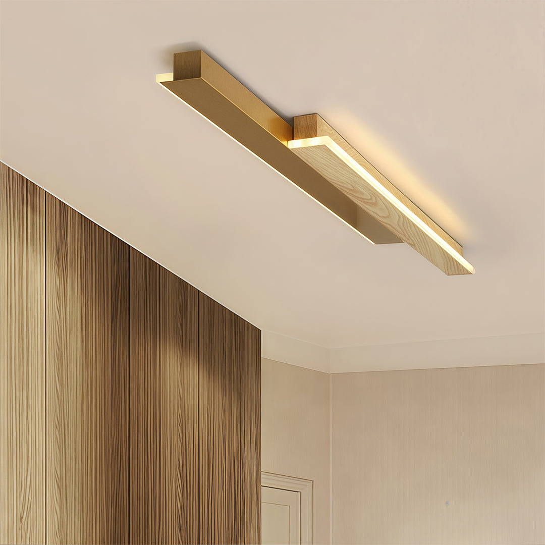 Modern Linear LED Wall Sconce in Brushed Gold with Acrylic Diffuser