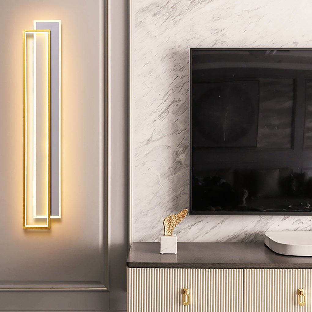 Modern LED Wall Sconce with Three-Step Dimming in Black or Gold