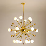Aurelia 12-Light Gold Sputnik Chandelier in Glass and Iron for Modern Interiors