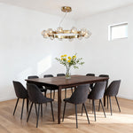 Aurelia Brass Ring Chandelier with Clear Glass Shades