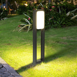 Modern Square LED Path Light with Dual-Side Illumination for Landscape and Garden