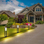 Modern Square LED Path Light with Dual-Side Illumination for Landscape and Garden