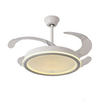 Aura Nordic Ceiling Fan with Integrated LED Light, White Minimalist Design