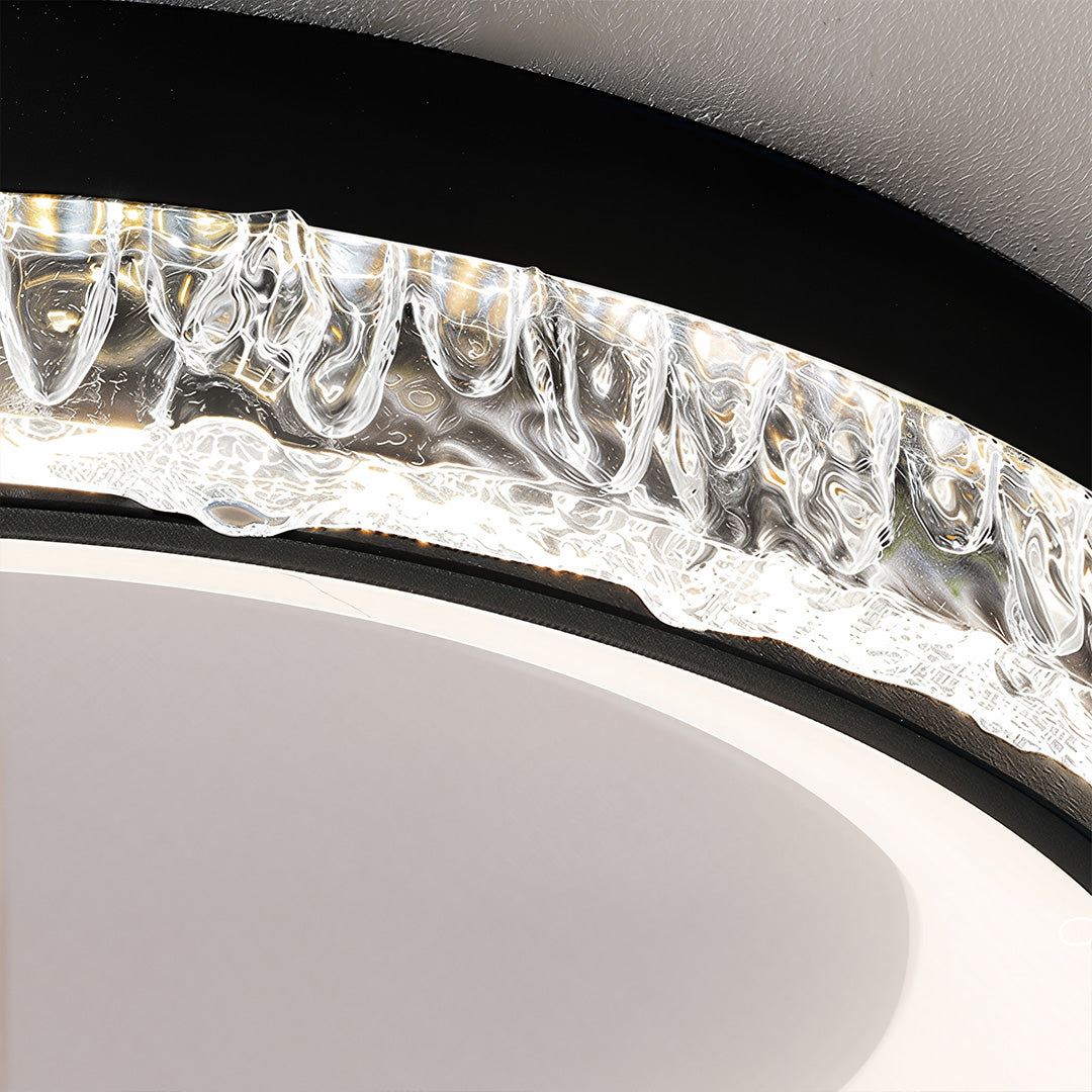 Italian Minimalist LED Flush Mount Ceiling Light in White
