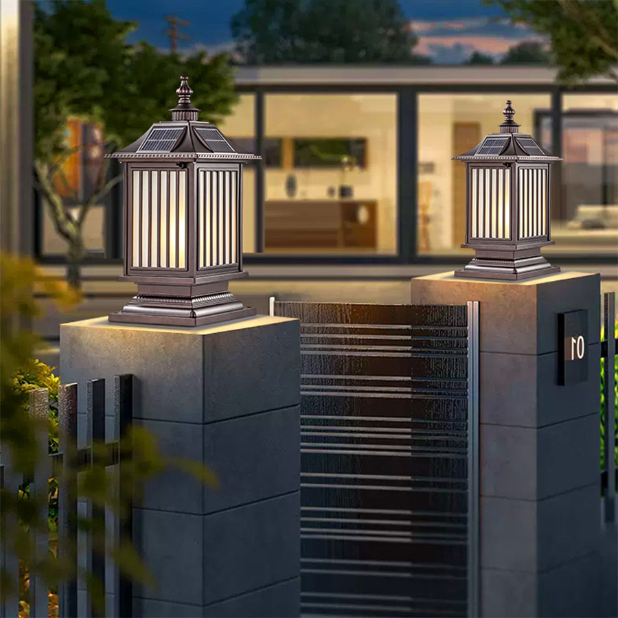 Lumière Pillar Lantern — Weatherproof Outdoor Post Light with Adjustable Color Temperature