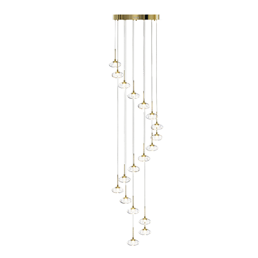 Italian Minimalist Ring Chandelier for High Ceilings