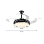 Aura 42" LED Ceiling Fan with Light, Nordic Minimalist Design
